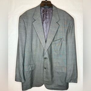 Brooks Brothers Golden Fleece Men's 100% Wool Blazer Gray Plaid 2 Button 44R